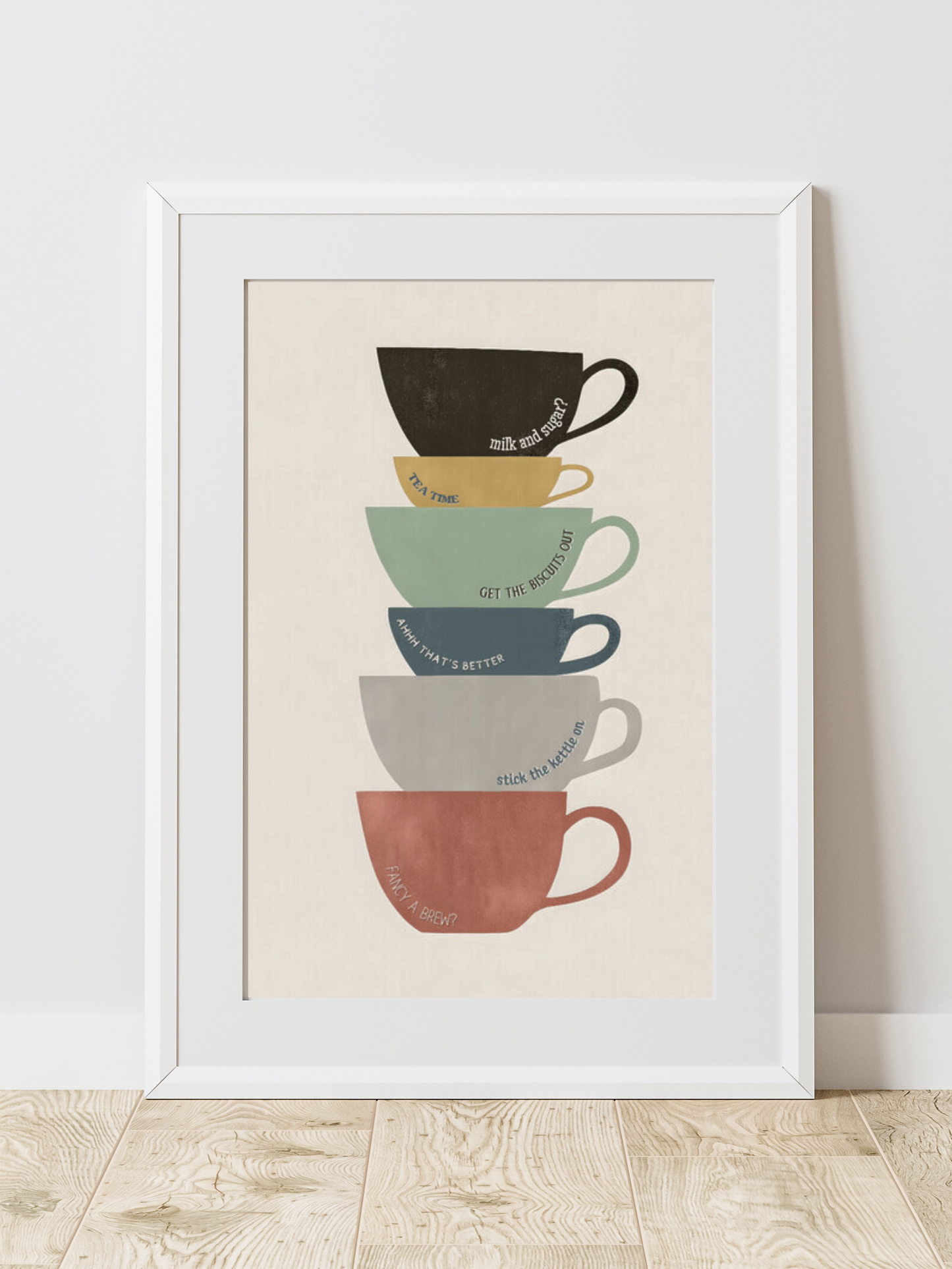 tea poster, quirky kitchen print, tea print, brew poster, farrow and ball