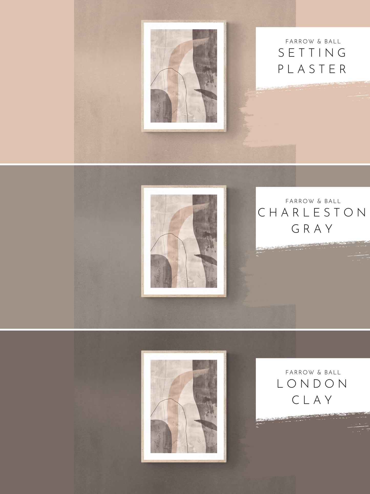 beige walls, brown walls, grey walls, pink walls, farrow & ball,