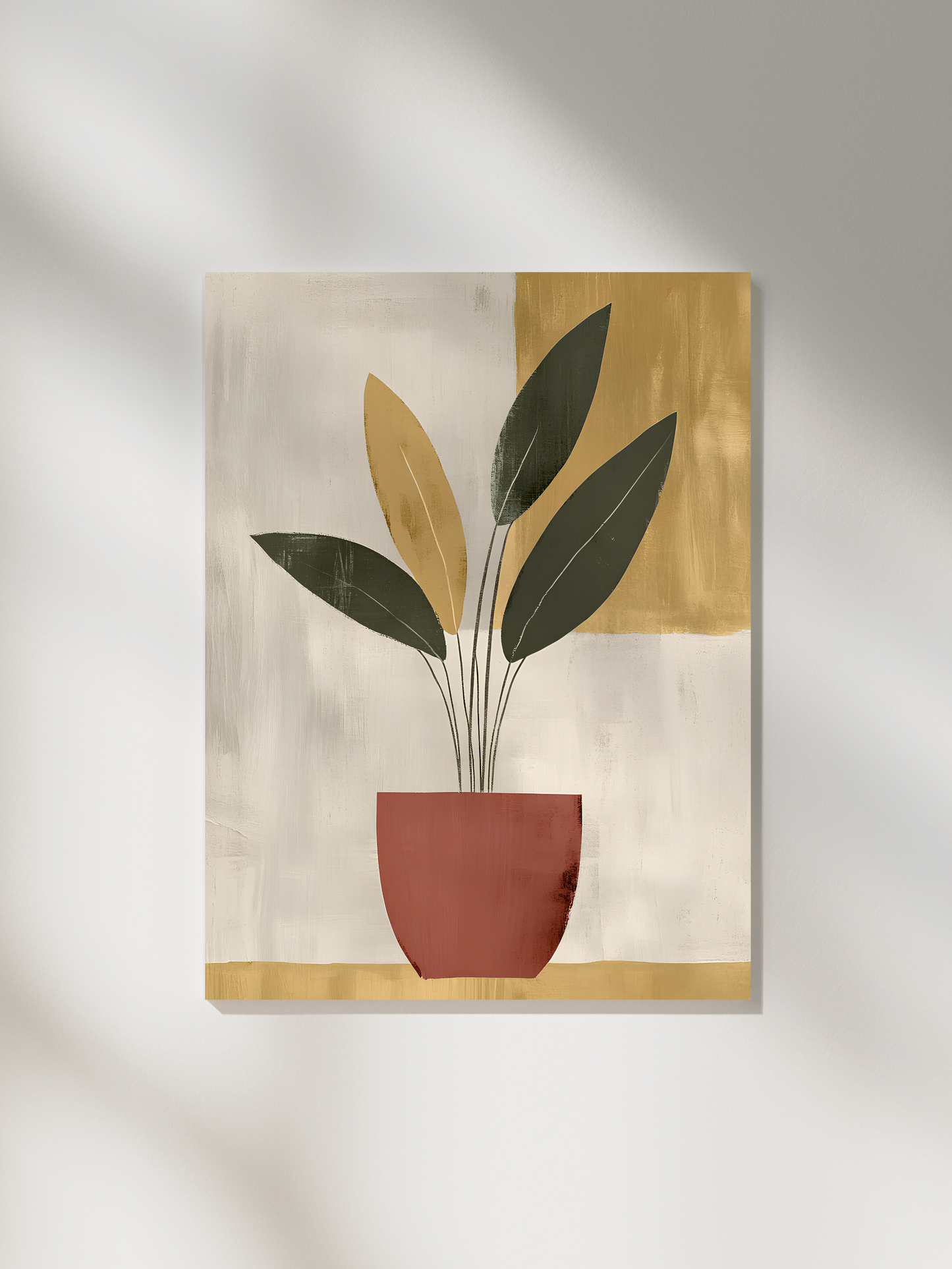 boho wall art, plant print, boho print, farrow and ball