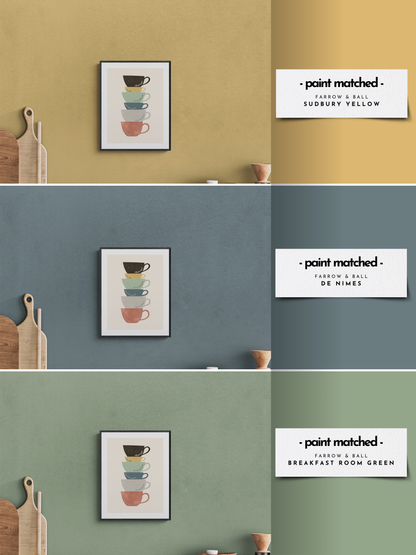 tea poster, quirky kitchen print, tea print, brew poster, farrow and ball