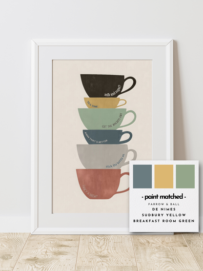 tea poster, quirky kitchen print, tea print, brew poster, 