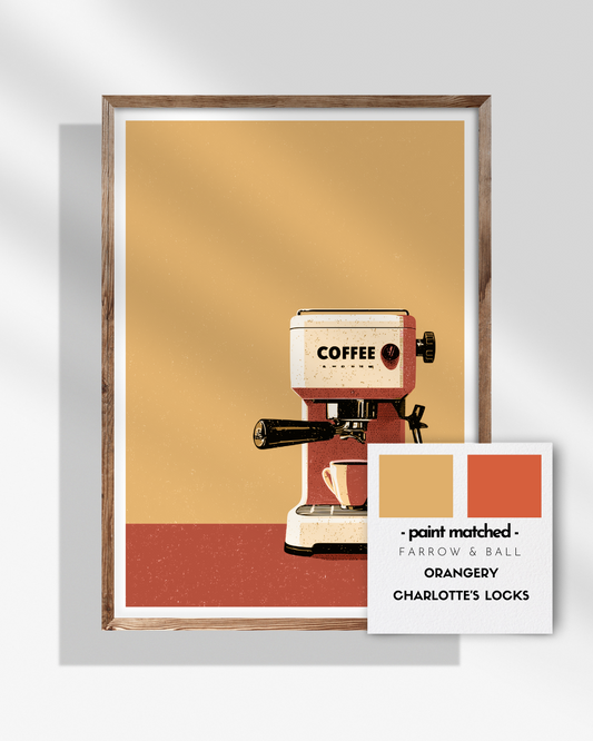 coffee art print, espresso, retro, vintage, kitchen art, retro poster, 