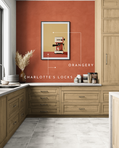 coffee art print, espresso, retro, vintage, kitchen art, retro poster, red prints