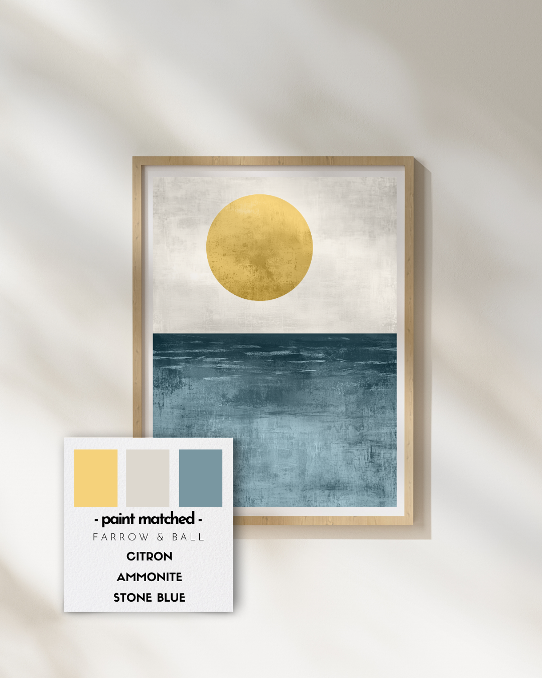 modern coastal wall art, calming ocean print, boho ocean, farrow and ball, paint matched prints, 