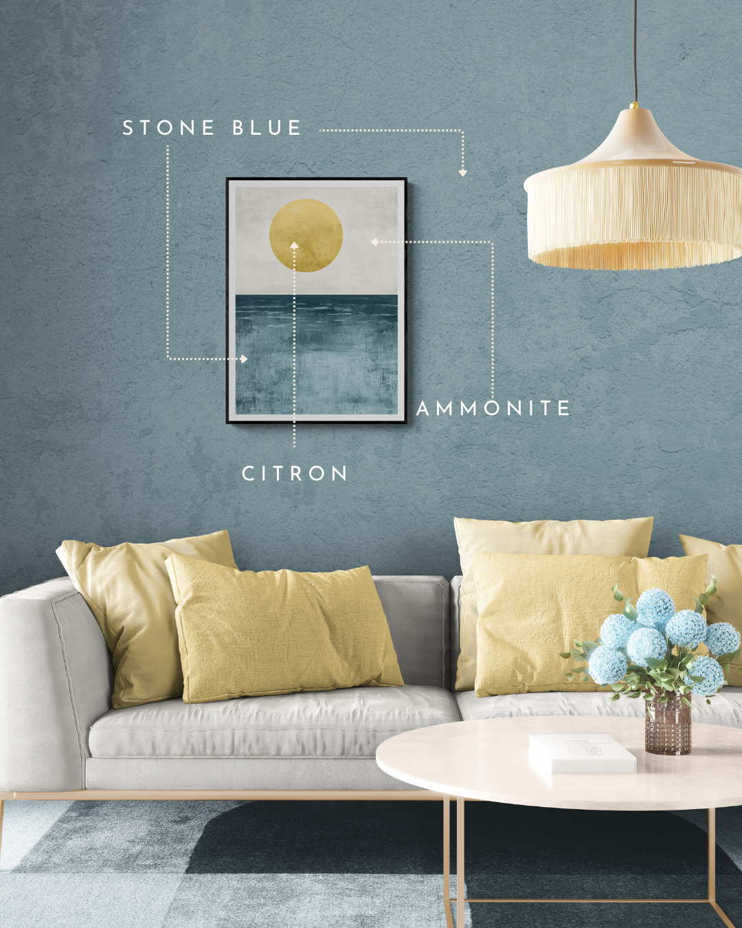 modern coastal wall art, calming ocean print, boho ocean, farrow and ball, paint matched prints, blue wall art