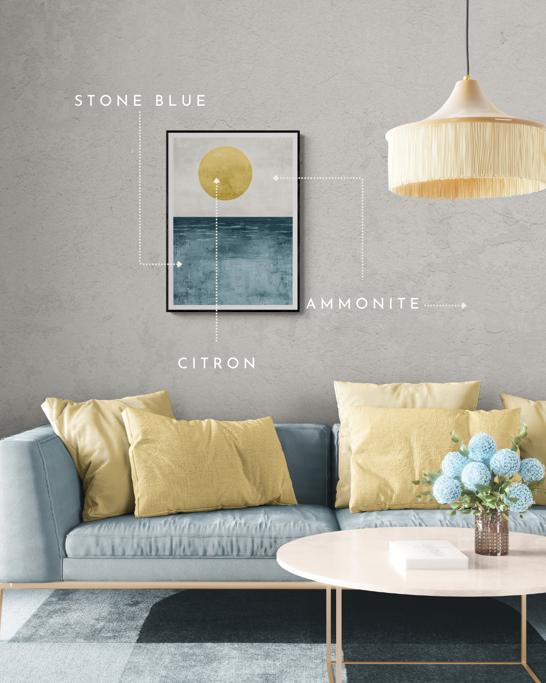 modern coastal wall art, calming ocean print, boho ocean, farrow and ball, paint matched prints, stone wall art