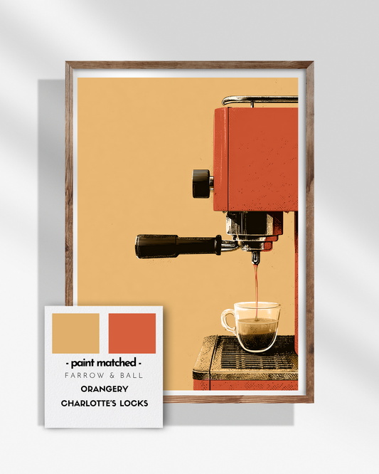 retro coffee poster, coffee print, vintage coffee, retro print, bold wall decor,