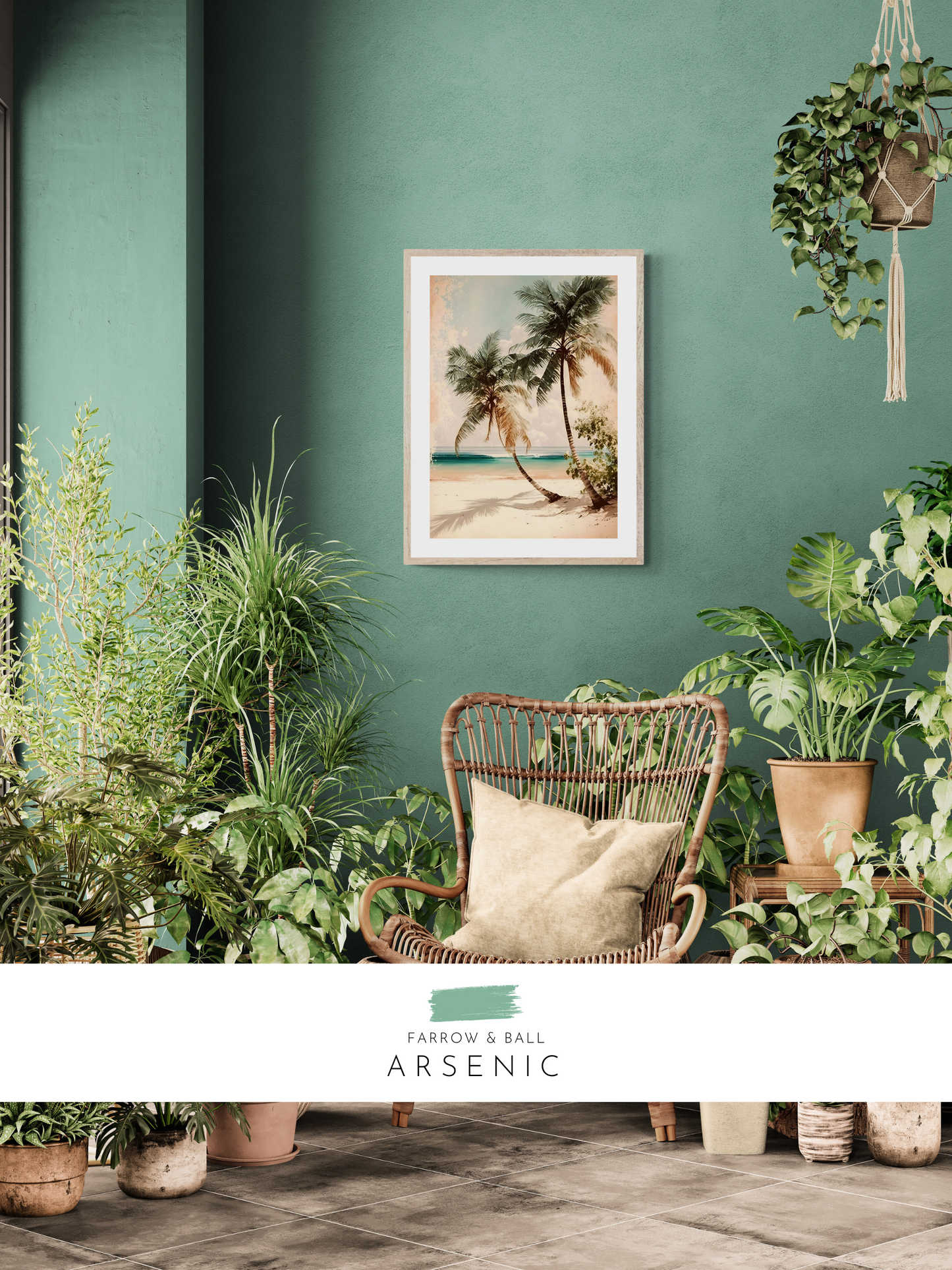 paradise print, garden room, plants, colourful, bright, modern, green,