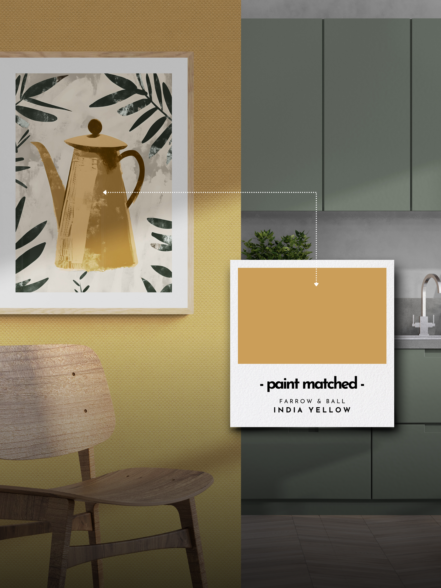 kitchen art print, boho coffee print, coffee wall art, coffee lovers, india yellow
