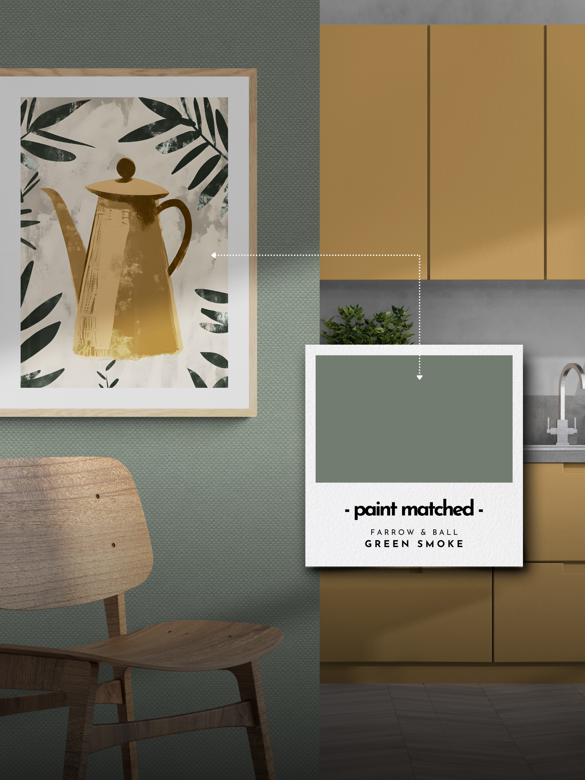 kitchen art print, boho coffee print, coffee wall art, coffee lovers, green smoke