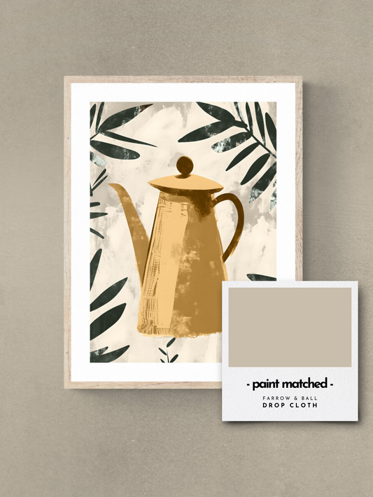 kitchen art print, boho coffee print, coffee wall art, coffee lovers, warm neutrals