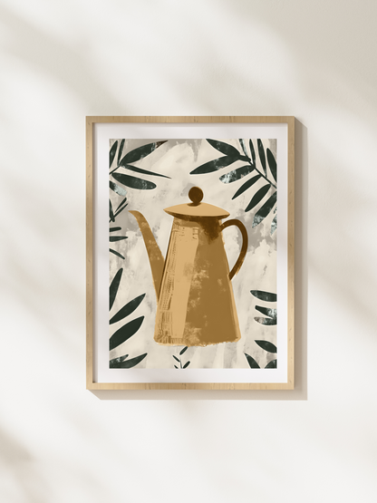 kitchen art print, boho coffee print, coffee wall art, coffee lovers, 