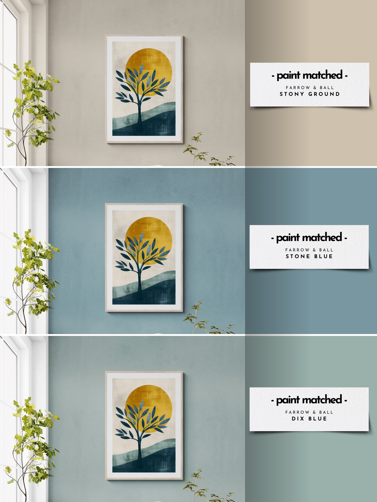 botanical print, nature inspired art, wall art boho, boho wall print, farrow and ball