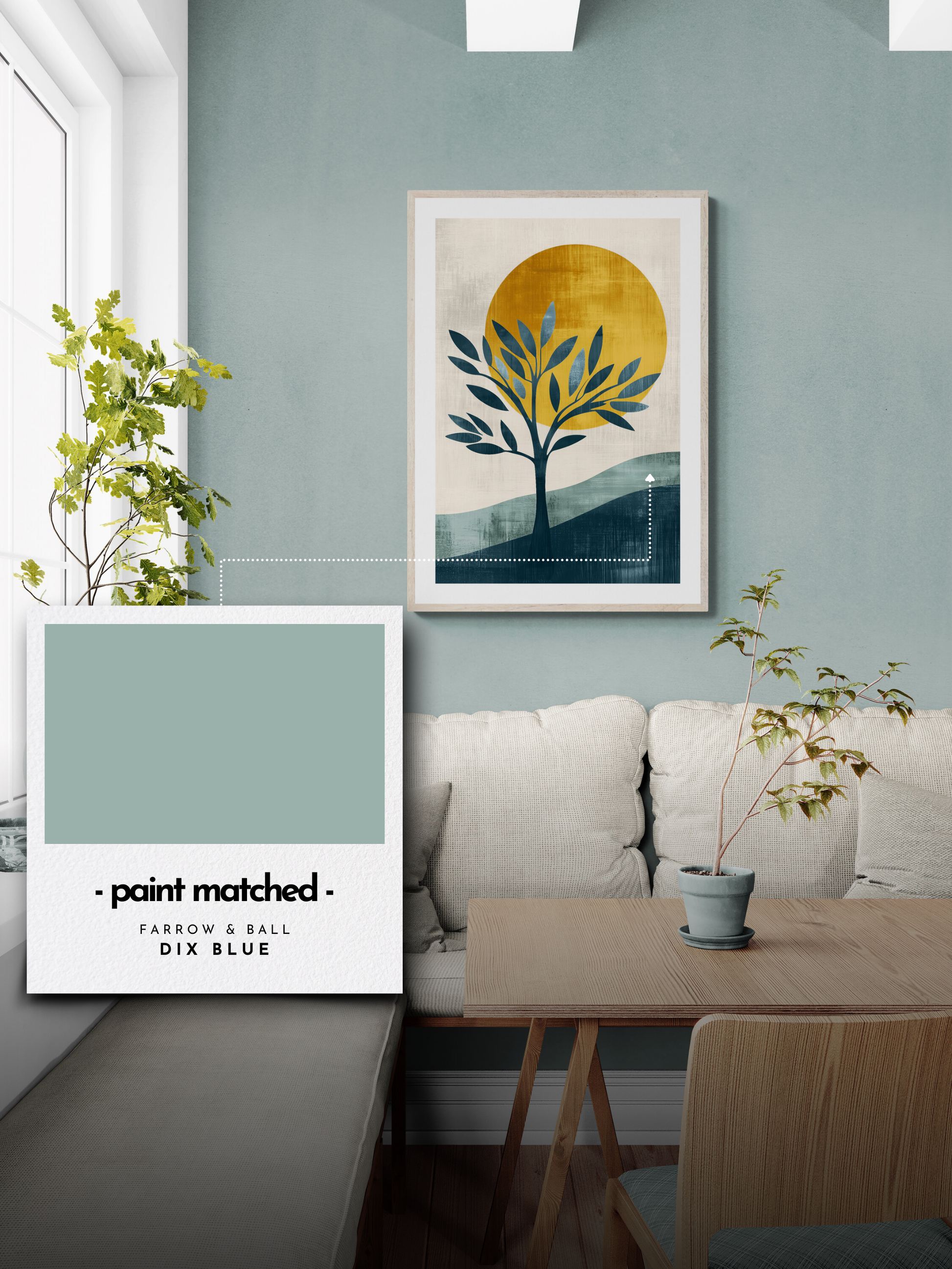 botanical print, nature inspired art, wall art boho, boho wall print, dix blue