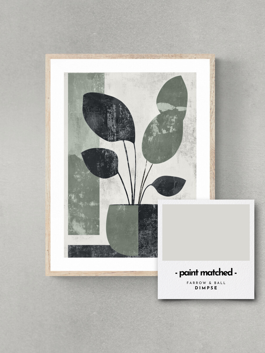 nature wall art, boho plant print, abstract plant print, quirky wall poster, cool neutrals